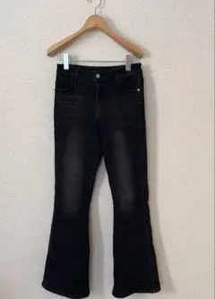 GRL セミフレアパンツ ブラック 【cu508】のサムネイル