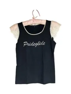Prideglide レース袖 カットソー ブラックのサムネイル