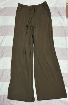 GU パンツ　ズボン　リブパンツ ブラウン　茶色