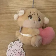 クマのぬいぐるみ ハート型クッション付き タグ付き