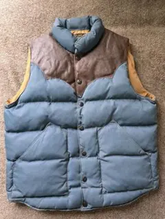 RRL ダブルアールエル レザーヨーク ダウンベスト - メルカリ