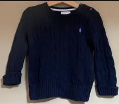 Ralph Lauren ネイビー ケーブルニットセーター 24M