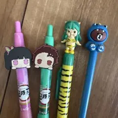中古 キャラクター付きボールペンセット
