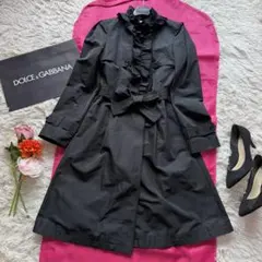 【美品】DOLCE&GABBANA スプリングコート ブラック 36 フリルのサムネイル