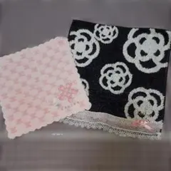 CELINE＆CLATHAS タオルハンカチ2枚セット used