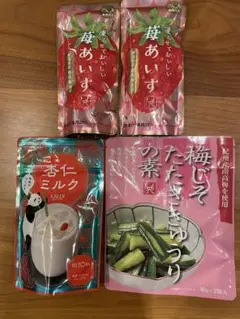 ゆきんこ様専用【KALDI】食品4個 苺アイス×2 杏仁ミルク　たたききゅうり素