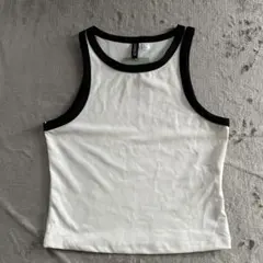 H&M Divided ホワイトタンクトップ S