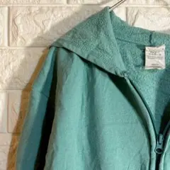 【ヘインズ】Hanes フルジップ パーカー M エメラルドグリーン 長袖 無地のサムネイル