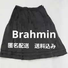 【Brahmin】ブラック プリーツスカート ひざ丈のサムネイル