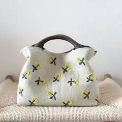 ⚮̈ミナペルホネン　skip yellow ヌッピバッグ