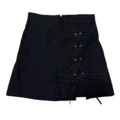 ANAP 黒 レースアップ ミニスカート