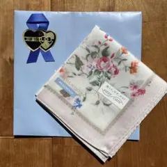 Wedgwood 花柄 コットンハンカチ 約50cm