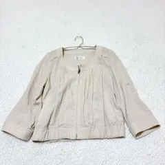 訳あり【MICHEL KLEIN】ジャケット(38) ベージュ系　きれいめコーデ