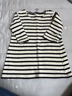 無印　七分袖 ワンピース 100 チュニック　ボーダー