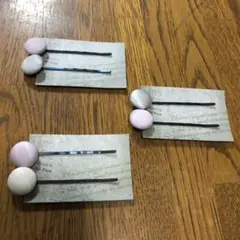 シルク くるみボタン ヘアピン(6本セット)