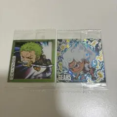 ワンピース大海賊シールウエハース　ルフィ　ゾロ