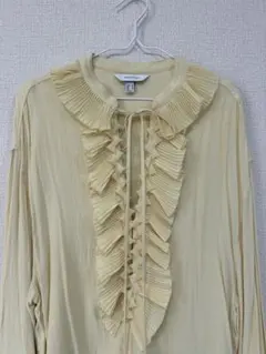 (最終値下)フリル付き イエロー 長袖ブラウス