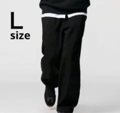 UNIQLO C スウェットワイドパンツ Lブラック　標準丈