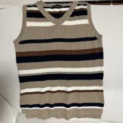 INGNI ボーダー ニット ノースリーブ