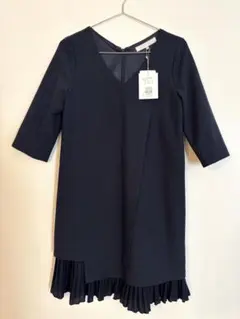 MERCURYDUO プリーツワンピース ネイビー 未使用