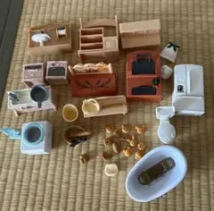 シルバニアファミリー　パン屋さんセット、キッチン、洗濯機など