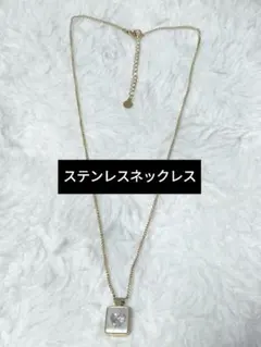 ゴールド ステンレス ハートネックレス