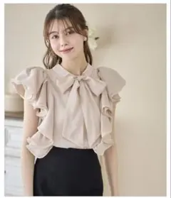toccocloset 前後２ＷＡＹボウタイリボンラッフルフリルブラウスのサムネイル