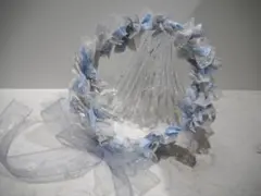 ベビークラウン　くすみブルー 〈サイズ・色変更可〉冠　誕生日 月齢フォト