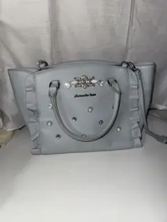 サマンサベガ/ グレー フリル ビジュー ショルダーバッグ