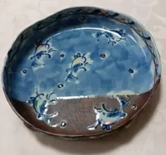 海の生物デザイン 波型皿