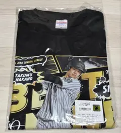 野球 阪神タイガース 中野拓夢 tシャツ Sサイズ ブラック 最多安打記念
