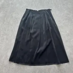 【美品】フレアスカート黒 光沢 大きいサイズ 東京ソワール系列 エレガンス