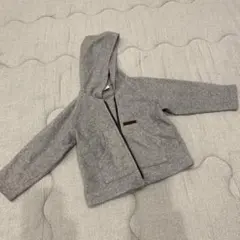 【最終値下げ】グレー パーカー 80 男の子　冬用　ベビーアウター