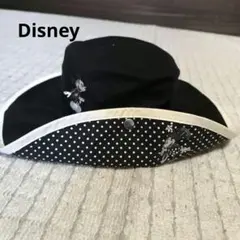 希少！Disney　ミッキー刺繍ドット柄アウトドアハット
