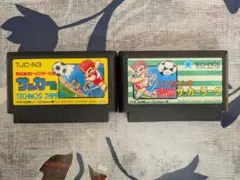 ファミコン カセット 熱血高校ドッジボール部サッカー編 & サッカーリーグ ２本