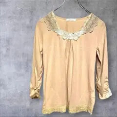 アクシーズファム　トップス　ブラウス レース ベージュ　【M】 花柄