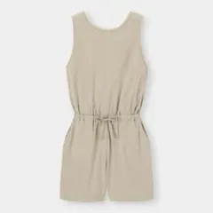 美品 ジーユー シェルテックサロペット オールインワン 袖なし ハーフパンツ S