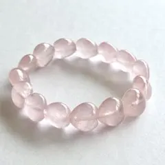 ハート型ローズクォーツ・オールブレスレット
