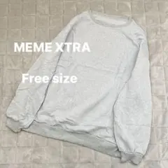 MEME XTRA ゆったり 裏起毛 スウェット トレーナー メンズ グレー Fのサムネイル