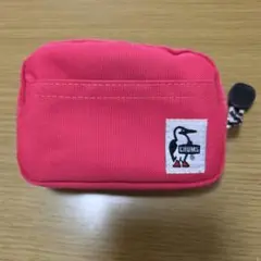 CHUMS ピンク ポーチ W12cm H8cm D2.5cm