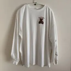 【Apres jour】くまワッペン刺しゅうロンT F オフホワイト 袖プリント