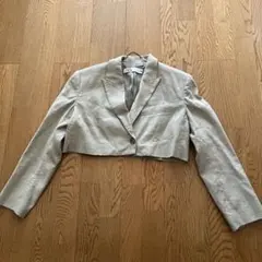 ZARA ベージュ クロップドテーラードジャケット M