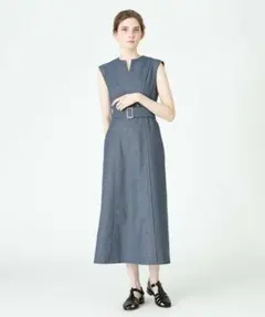 アナイ ワンピース ツイルデニムタックフレアワンピース 36 - メルカリ