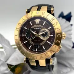 美品✨VERSACE 腕時計 デイト 黒文字盤 メデューサ ゴールド クロノのサムネイル