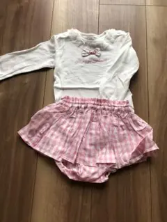 メゾピアノ　セットアップ　80 新品 美品