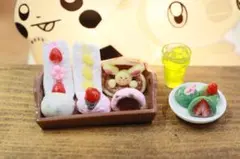 ミニチュアフードサンドイッチと和菓子のセット♡