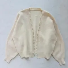 【新品】ELENCARE DUE カーディガン パール F（D888）