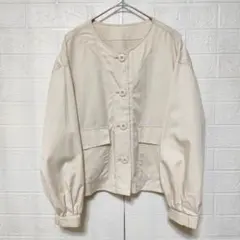 GU ジーユー (S)　クロップド ミリタリージャケット
