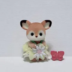 シルバニアファミリー シカの小さい赤ちゃん イエロー 水辺のなかよしブランコ