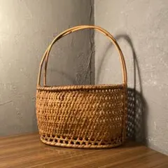 折りたたみかごバッグ ピーコックバッグ ヴィンテージ レトロ 竹